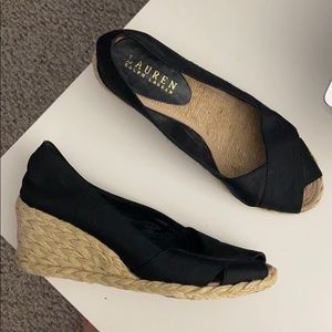 Ralph Lauren Black Wedges